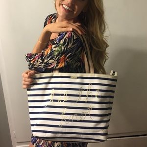Kate Spade “Tie the Knot” canvas tote